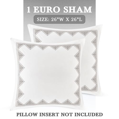 INK+IVY Pillow, 26"x26", White Euro Sham