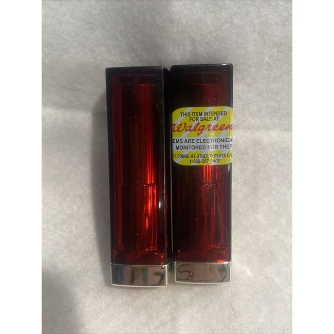 Lot Of 2 MAYBELLINE-NEW YORK-SENSATIONAL-LIPSTICK-#625 "ARE YOU RED-DY"