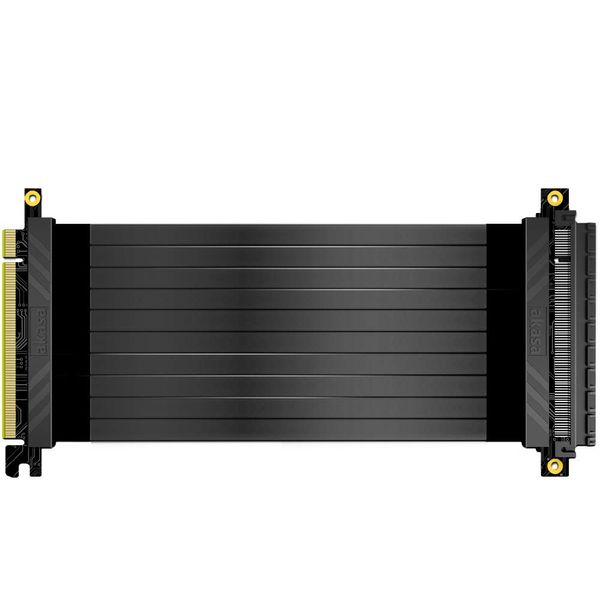 Akasa Riser Black X2 | PCIe 3.0 Riser Cable | PCIe Extension Cable | EMI Shielding | 200 mm | AK-CBPE01-20B