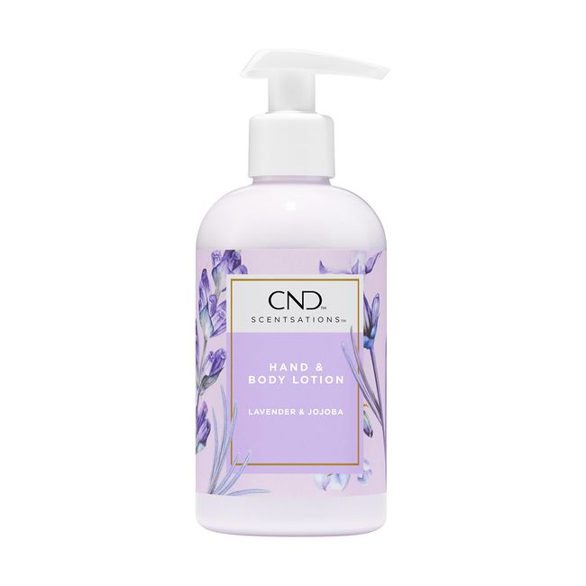 CND Scentsations Hand & Body Lotion, Deep Moisturizing and Hydrating Formula for Dry Damaged Skin, Lavender & Jojoba, 8.3 fl. oz