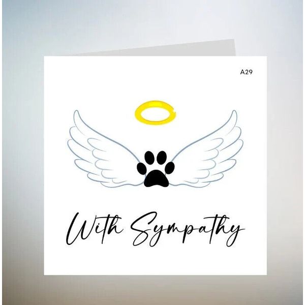 Personalised Pet Loss Sympathy Card, Pet Bereavement Card, Pet Death, Pet 6x6