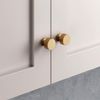RZDEAL 2pcs Solid Brass Cabinet Knobs Pulls - Gold Modern Handles (1"x1"/25mmx25mm), Brushed Brass Finish