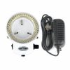 144 LED Bulbs Microscope Ring Light Illuminator Adjustable Power Lamp US Plug