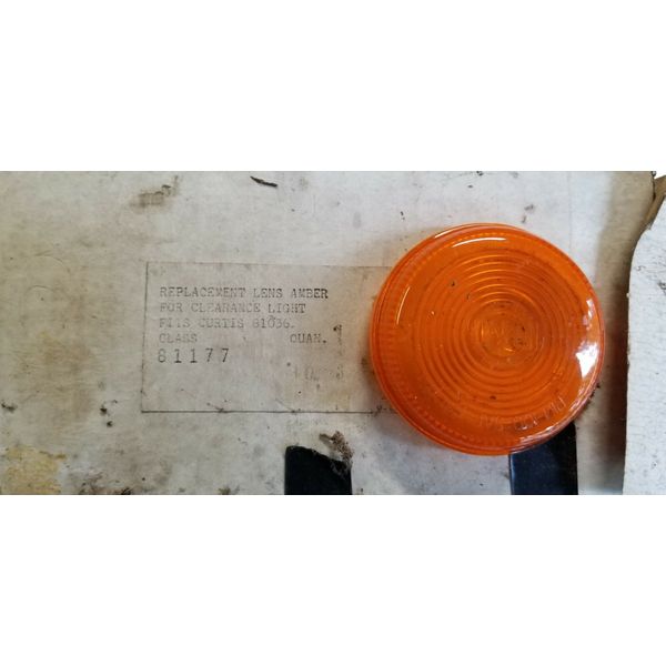 PM-100 SAE 62-P Marker Light Replacement Lens - Amber
