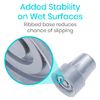 Vive Walking Stick Rubber Ends (2 Pack) - 19mm Replacement Ferrules for Walking Cane - Non-Slip Tip (Grey)
