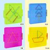 Oopsu 8 Pack Plastic Mathematical Manipulative Material Array Block Geo Board with 80 Latex Bands for Kids(4 Colors)