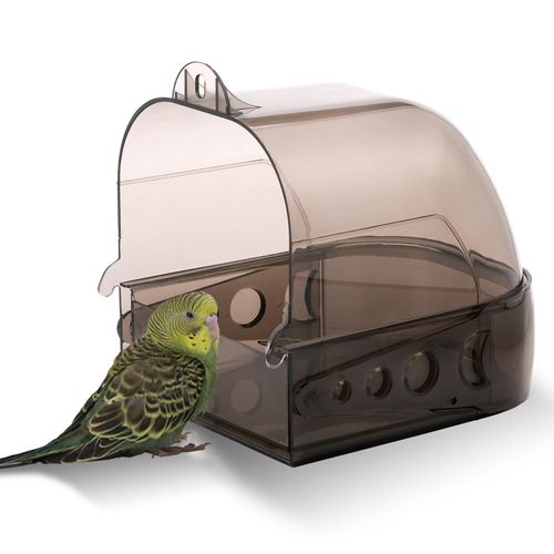 IBWell Parakeet Bird Bath for Cage Cockatiel Bird Bath Bird Bath Cage Bird Shower with Convenient Removable Tray