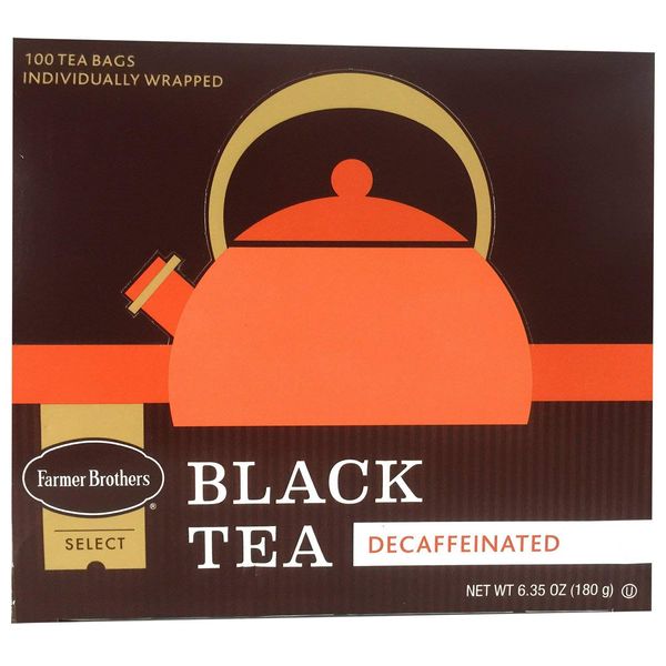 Farmer Brothers Select Decaf Black Tea, Box of 100 Individually wrapped bags (1 Pack)