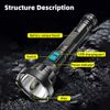 Rechargeable LED Flashlight Tactical Police Super Bright Torch 3 Mode Light Lamp