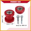 Partuto Chain Roller Pulley Tensioner/for Motorcycle 8mm 10mm 2 Set Red Replacement
