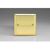 Varilight Single Blank Plate Victorian Brass XVSB