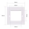 VCE RJ45 Socket Cat6 Ethernet Wall Socket Double Port Faceplate Flat Wall Plate For CAT6/CAT5E/CAT5 Network Cable With Keystone Jack Modular 2 Sets