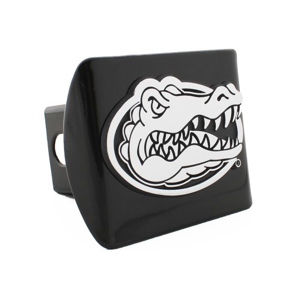 Florida Gator Head Black Metal Hitch Cover