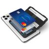 Sinjimoru Case, Black with Midnight Blue Band, Adhesive Wallet