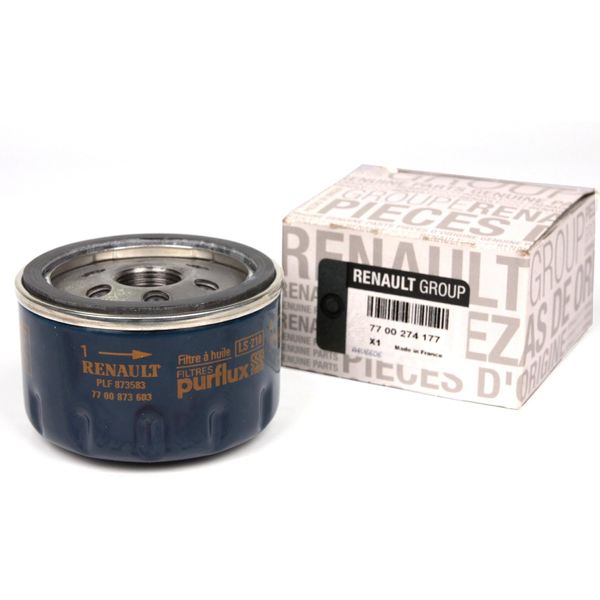 Original Renault oil filter, engine oil filter, 7700274177