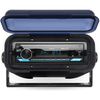 BMRC7B | Flip-up Fully Enclosed Black Marine Stereo Splash Guard