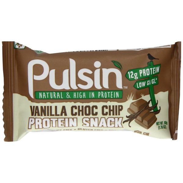 (2 PACK) - Pulsin Vanilla Choc Chip Protein Bar | 50 x 18g x | 2 PACK