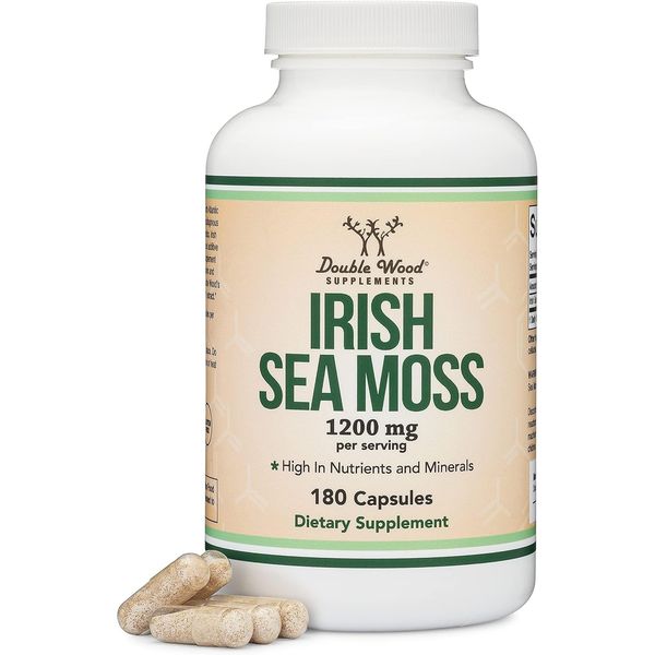 Irish Sea Moss Capsules, More Potent than Sea Moss Gel Extract (180 Count, 1,...