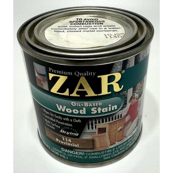 Zar Provincial 114 Interior 1/2 pint Oil-based Wood Stain. New