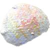 Cadoline White Womens Elastic Sequin Polyester Flapper Cap Hat 23cm Diameter