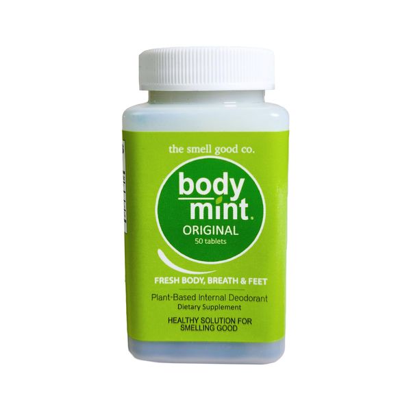 Body Mint Original | Chlorophyll Deodorizing Supplement for Full Body Freshness | Aluminum-Free Plant-Based Internal Deodorant | Fresh Underarms, Breath, Body & Feet | 50 tabs