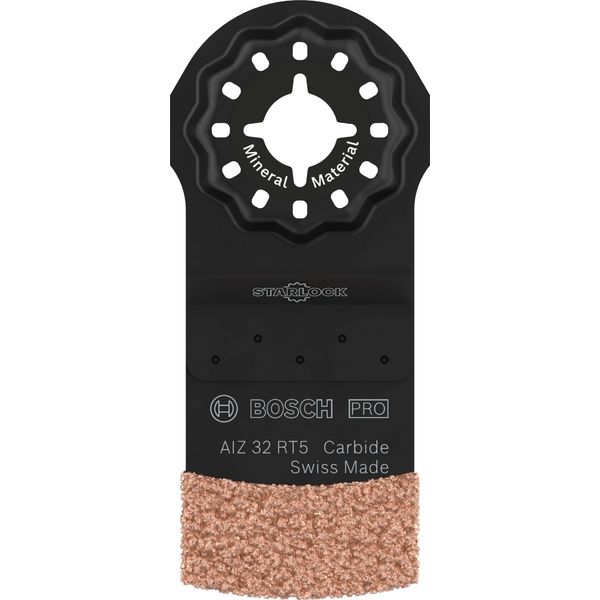 Bosch 1x PRO Multi Material AIZ 32 RT5 Multitool Blade (for Mortar, Aerated Concrete, Width 32 mm, Professional Accessory Multitool)