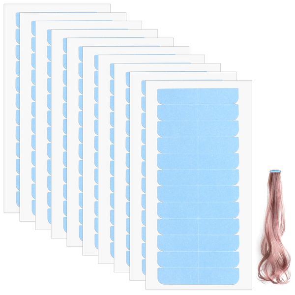 Tucnoeu 120 Stück Extensions Kleber Perücken Tape Klebestreifen Extensions Tape Invisible Tapes Kleber Extensions Tape (Blau)