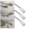 VGOL 30PCS G4 LED Bulb Socket Halogen Bulb Base 12V Ceramic Lamp Holder Socket G4 Wire Connector Socket Plug Holder Adapter 100mm White
