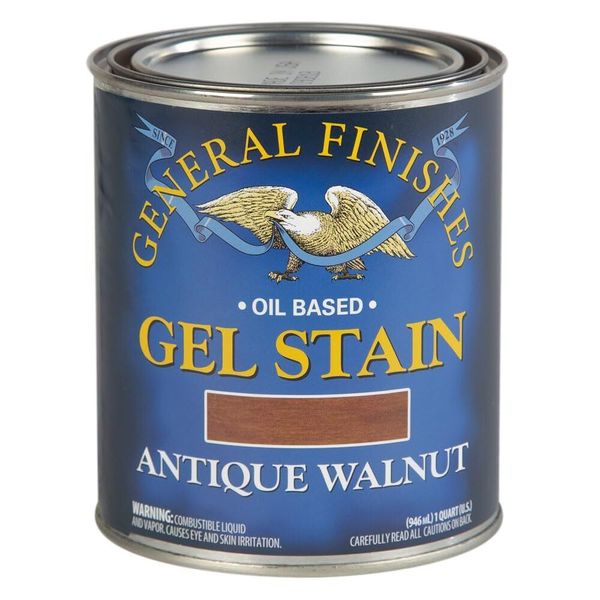 General Finishes Oil Base Gel Stain 1 Quart Antique Walnut