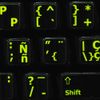Glowing Fluorescent Spanish - English Keyboard Sticker