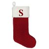 St. Nicholas Square 21 Inch Cable Knit Monogram Christmas Stocking (Embroidered S)