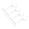 sourcing map 3.3ft Retractable Cable Lock with Square Patch Remote Control Security Lock with Adjustable Cord Tether Anti Theft for Laptop, TV, 150 G, White, 4 Pack