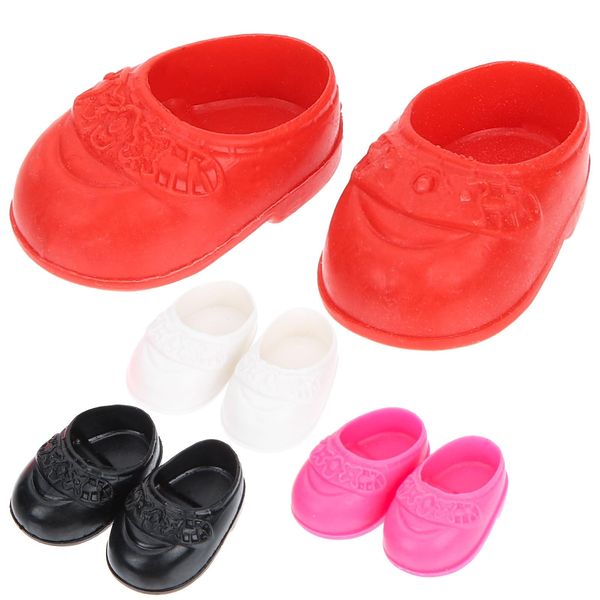 jojofuny 4 Pairs Doll Shoes Finger Shoes for 6 Inch Dolls - Mini Finger Shoes Girl Doll Accessories for 16cm BJD Dolls Closet