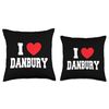 I Love Danbury Throw Pillow