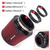 Red 3", 3.5", 4" Inlet, 6.5" Tall High Performance Cold Air Intake Air Filter
