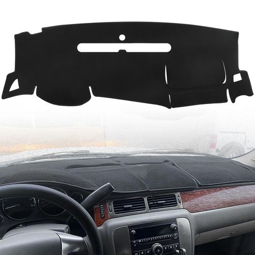 LivTee Dash Mat Dashboard Cover, Fits for GMC Sierra with Two Glove Boxes, Fits for Chevrolet Silverado with Two Glove Boxes, 2007 2008 2009 2010 2012 2013, Dashboard Decorative Pad Carpet