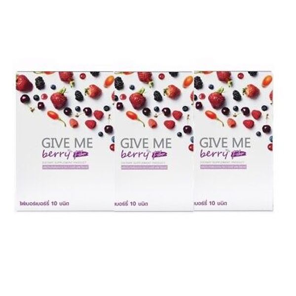 3x GIVE ME Berry Drink Fiber Rich Vitamins Antioxidant Nourish Skin, Eyes Slim