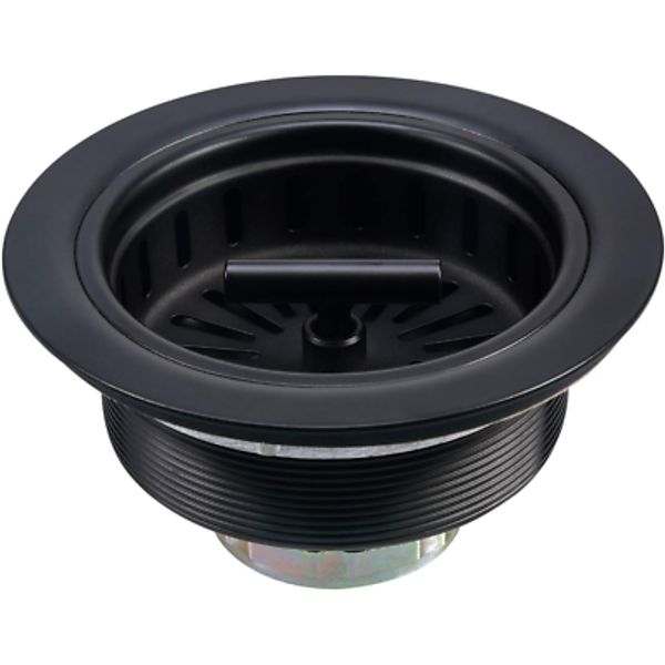 Black Kitchen Sink Drain Matte Black Sink Strainer 3-1/2 Inch Drain Assembly Kit