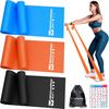6.9FT Blue Orange Black Exercise Band Set with Different Resistance Levels