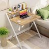 GreenForest Folding Desk 2-Tier Foldable Small Spaces Desk Home Office Table-Oak