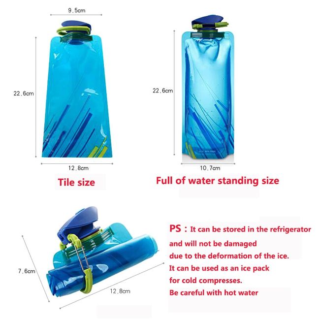 700Ml Foldable Water Bottle Portable Outdoor Sport Water Bag