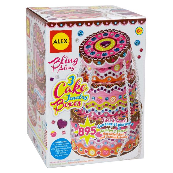 ALEX Toys Craft Bling Along 3 Cake Jewelry Boxes