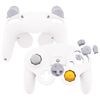eXtremeRate White Faceplate Backplate for Nintendo GameCube Controller, DIY Replacement Front Back Housing Shell Cover with Buttons - Controller NOT Included