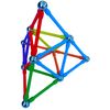 Mega Magz, 130-Piece Magnetic Construction Set - 66 bars and 64 balls