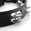 Tiger Half Moon Tambourine in Black - Plastic Cutaway Tambourine