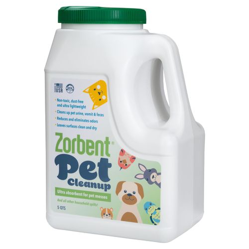 Zorbent Pet Cleanup – Industrial-Grade Pet Mess Cleaner Tackles the Grossest Pet Messes in Seconds. Each Jug Absorbs up to 1 Gallon in Liquid Making Cleanup a Snap. Just Pour, Mix and Sweep, 5 qt
