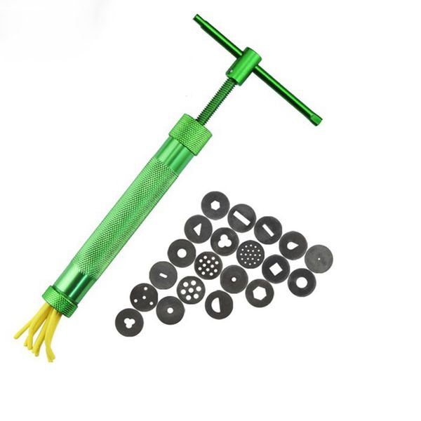 Sugar Paste Extruder with 20 Tips Sugar Craft Fondant Cake Decorating Tool Paste Extruder Clay