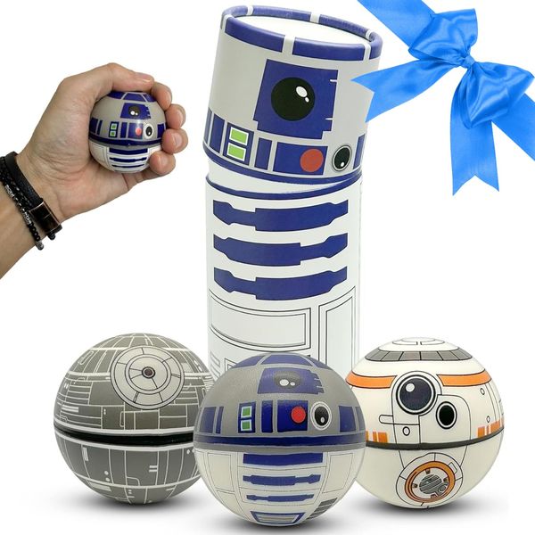 NINOSTAR StarWar Stress Balls Set - Pop Fidget Toy for Kids and Adults, Relief Fidget, Anti Squeeze Use Play/Decor/Help Relieve Stress/Improve Concentation Focus