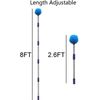 93 inch L Reach Extend Handle Cobweb Duster  Medium Stiff Bristle Brush Cleaning