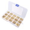 HALJIA 330PCS M2 - M5 Knurled Brass Thread Insert Nut, M2 M3 M4 M5 Brass Cylinder Knurled Threaded Round Insert Embedded Nuts Threaded Knurled Brass Threaded Insert Embedment Nuts for 3D Printing